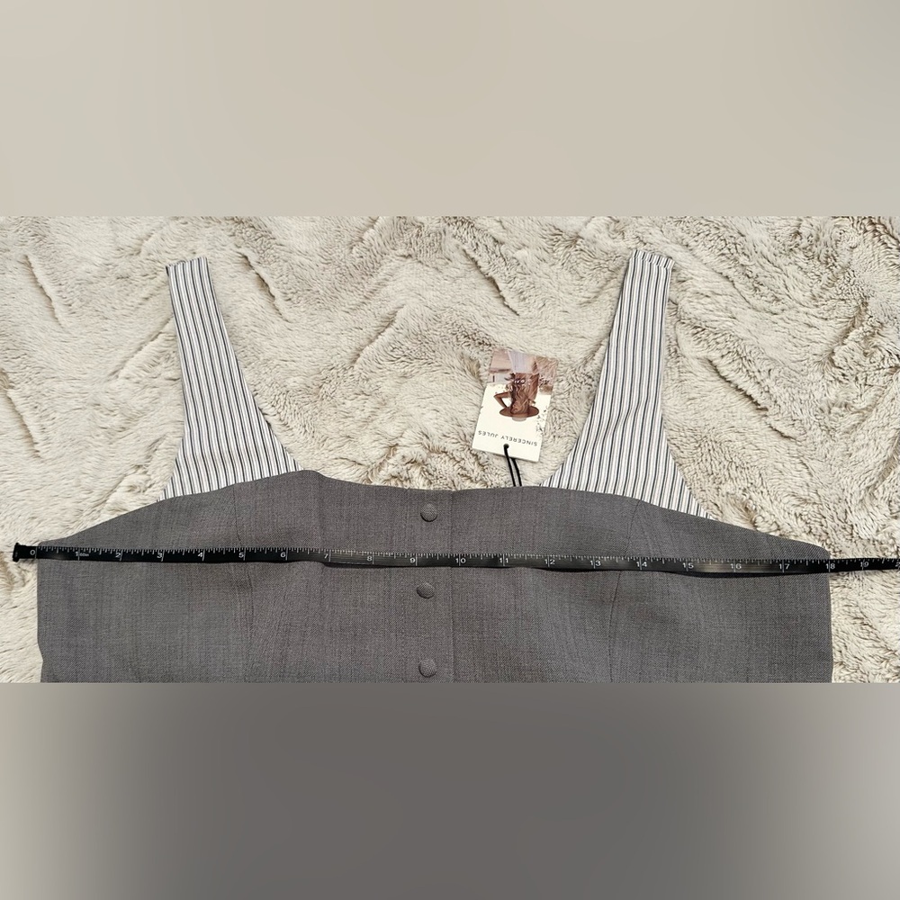 Sincerely Jules Striped Gray Bustier Corset Combination Top - Picture 7 of 12